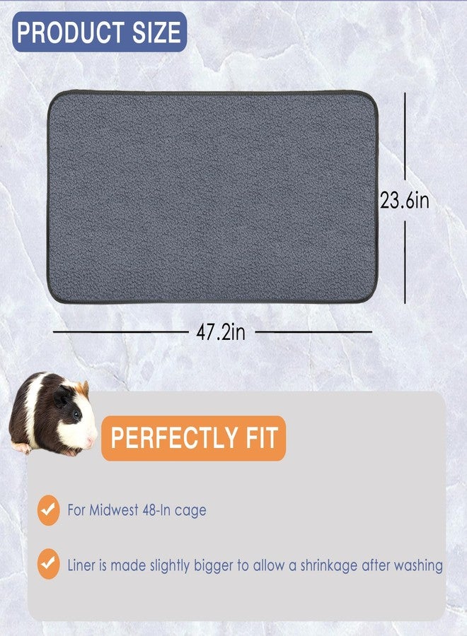 Mooydee Guinea Pig Fleece Cage Liners, Washable Reusable Leakproof Guinea Pig Bedding Super Absorbent Guinea Pig Pee Pads Anti Slip Mat for Small Animals Rabbit Hamster Rat - 2 Pack 48" x 24" - Image 5